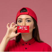Cooking Personal Chef Restaurant Catering Red Business Card at Zazzle