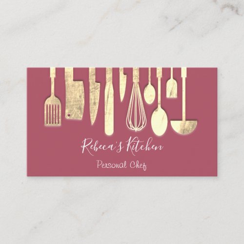 Cooking Personal Chef Restaurant Catering Rose Business Card