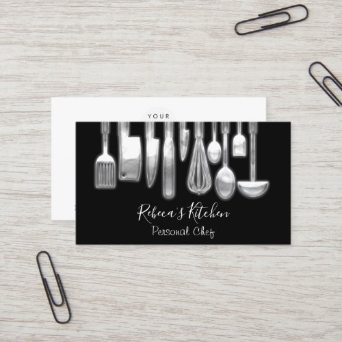 Cooking Personal Chef Restaurant Culinary Black Business Card