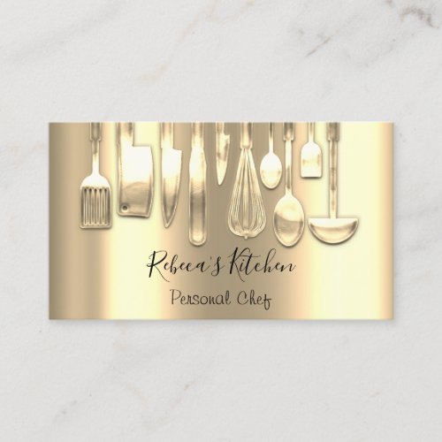 Cooking Personal Chef Restaurant Culinary Golden Business Card