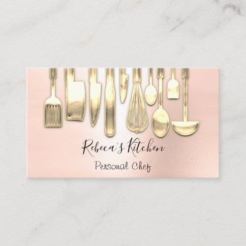 Cooking Personal Chef Restaurant Culinary GoldRose Business Card