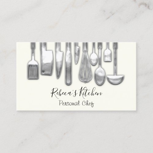 Cooking Personal Chef Restaurant Culinary Knife  Business Card