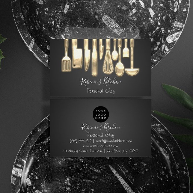 Cooking Personal Chef Restaurant Culinary Kraft Business Card (Creator Uploaded)