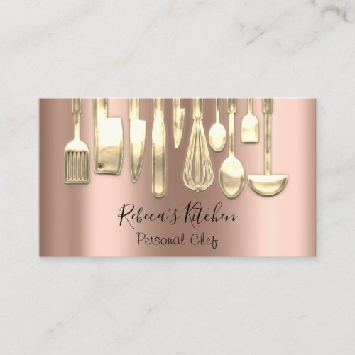 Cooking Personal Chef Restaurant Culinary Rose Business Card