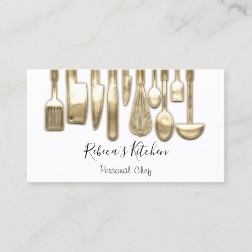 Cooking Personal Chef Restaurant Gold Catering   Business Card