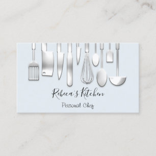 Cooking Personal Chef Restaurant Modern Catering Business Card