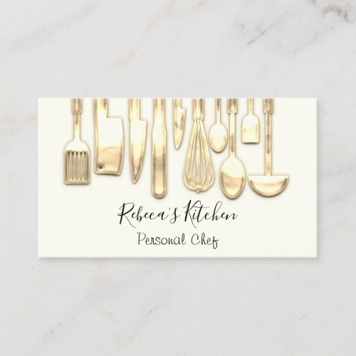 Cooking Personal Chef Restaurant Stylish Knifes Business Card