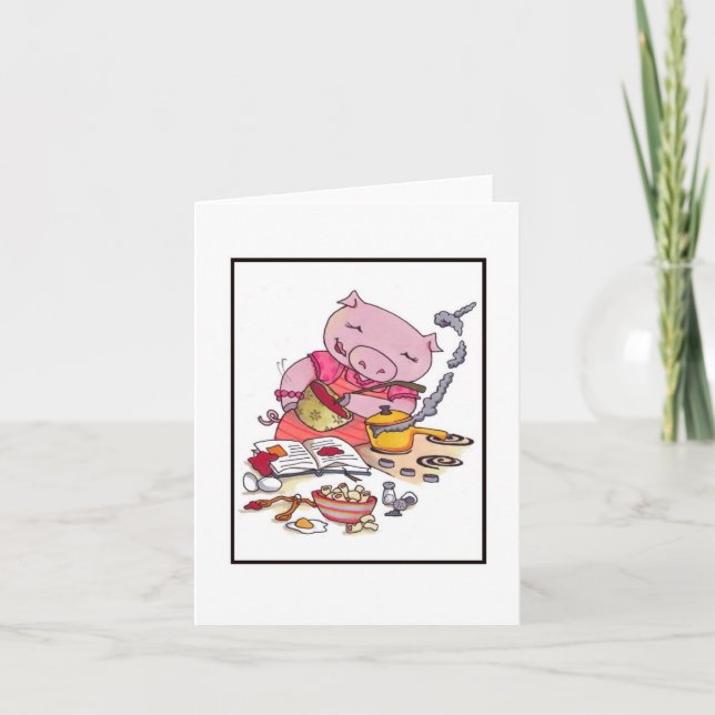 cooking pigs notecard (Front)