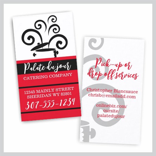 Customizable Cooking pot big curly steam chef catering busin... business card