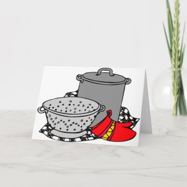 Cooking Pot & Strainer Card (Front)