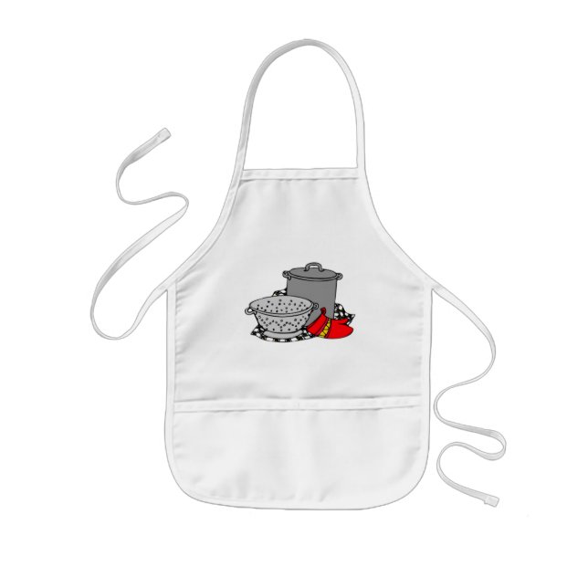 Cooking Pot & Strainer Kids' Apron (Front)