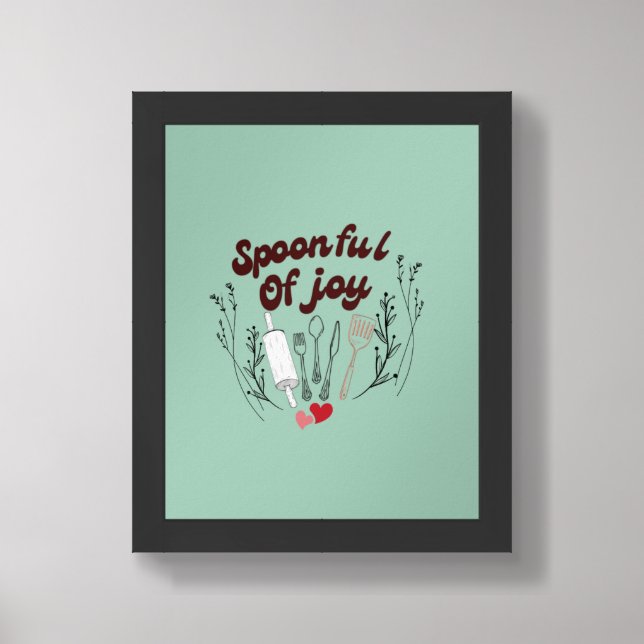 Cooking Quote Wall Art (Framed Front)