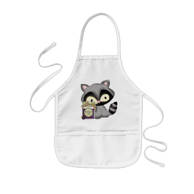 Cooking Raccoon kitchen kids apron (Front)