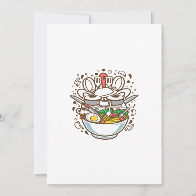 Cooking Ramen Invitation (Front)