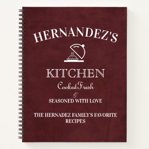 Cooking Recipes I Burgundy Notebook