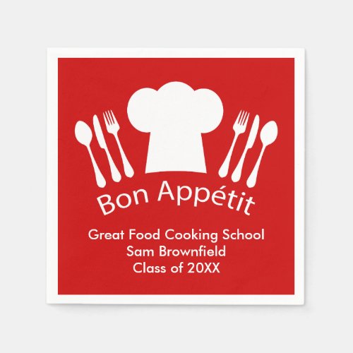 Cooking School Culinary Institute Graduation Gift Paper Napkins