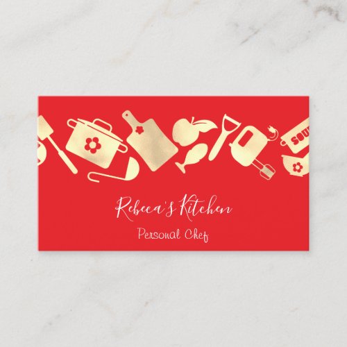 Cooking School Personal Chef Restaurant Catering Business Card
