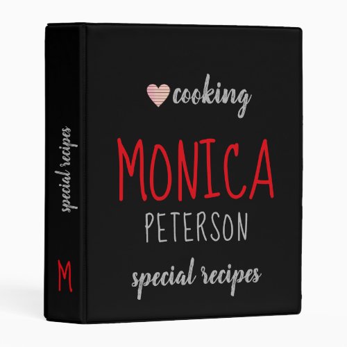 cooking special recipes mom black mini binder
