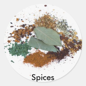Cooking Spices Classic Round Sticker by arnet17 at Zazzle