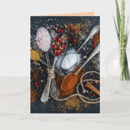 cooking spices greeting card