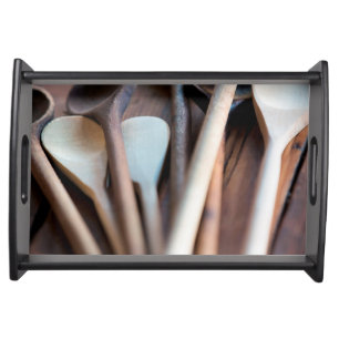 Cooking spoons serving tray