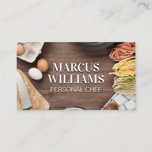 Cooking Station  Pastas  Utensils Business Card