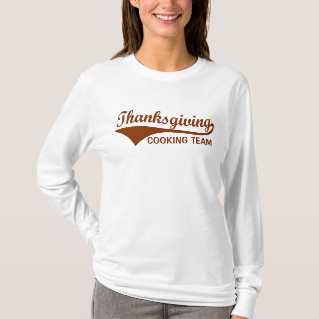 Cooking Team, Funny Thanksgiving T-Shirts (Front)