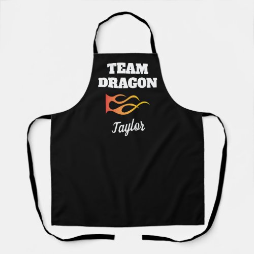 Cooking team name and logo competition apron