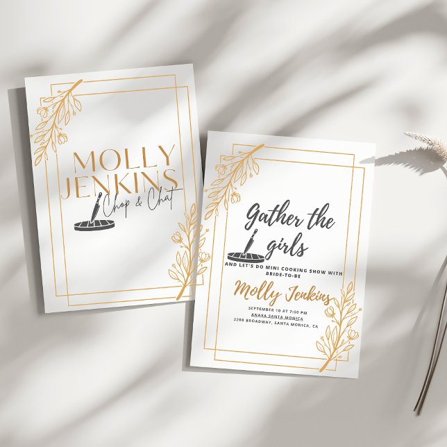 Cooking theme Bachelorette party invitation Card (Creator Uploaded)