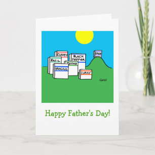 Cooking Theme Humorous Fathers Day Spices Cartoon Card