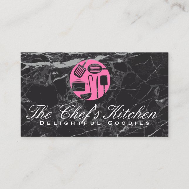 Cooking Tools | Culinary | Marble Business Card (Front)