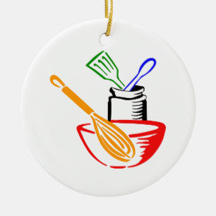 Cooking Utensils Ceramic Ornament