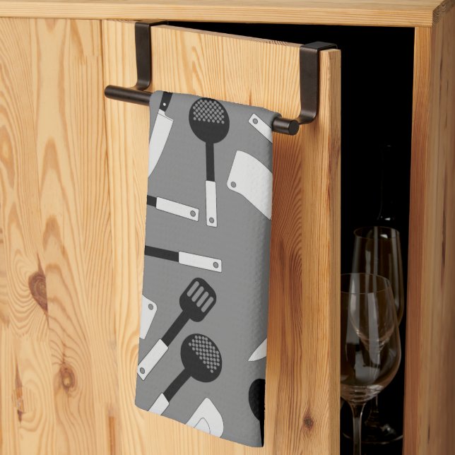 Cooking Utensils Pattern Kitchen Towel (Thirds Fold)