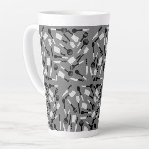 Cooking Utensils Pattern Latte Mug