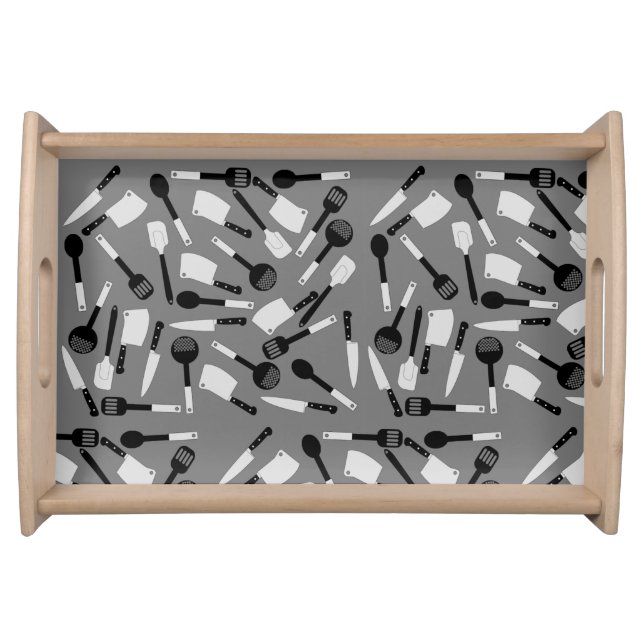 Cooking Utensils Pattern Serving Tray (Front)