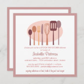Cooking Utensils Stock the Kitchen Bridal Shower Invitation (Front/Back)
