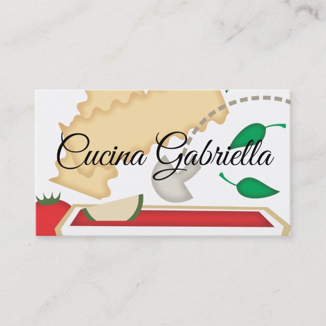Cooking vegetarian vegetable lasagna food busin... business card (Front)
