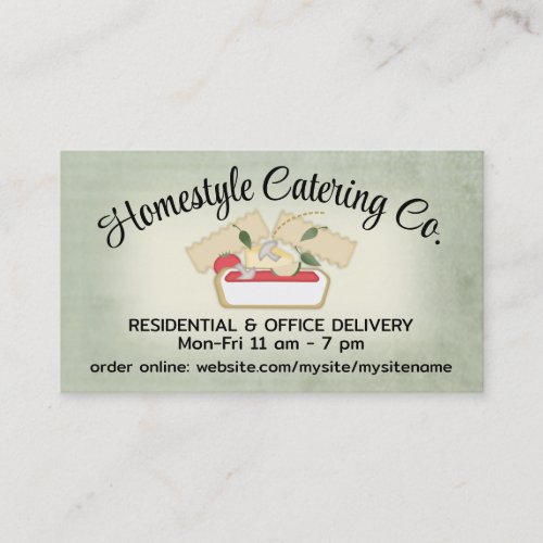 Cooking vegetarian vegetable lasagna food busin business card