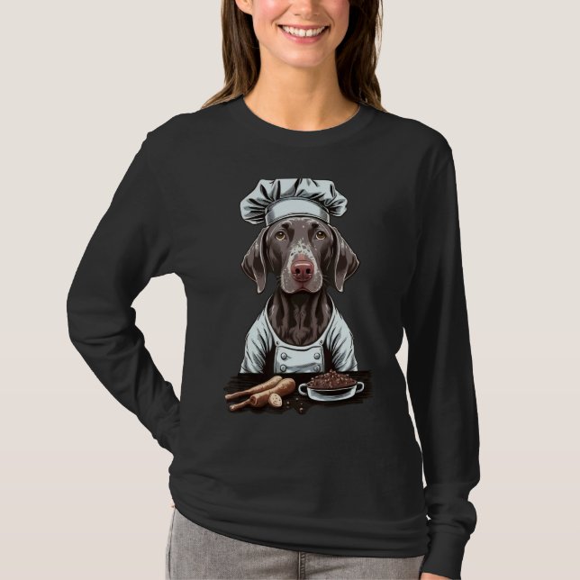 Cooking Weimaraner Restaurant cook on Weimaraner c T-Shirt (Front)