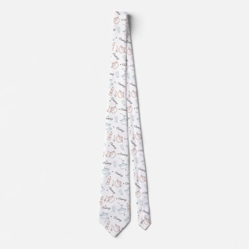Cooking Well With Love Pattern Neck Tie