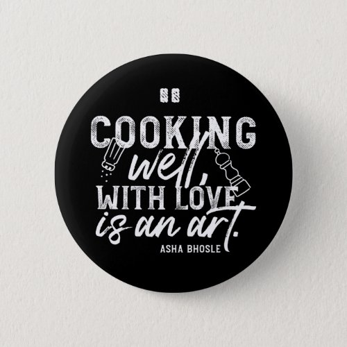 Cooking Well With Love Typography II Button