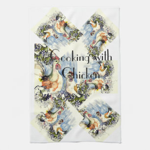 Cooking with Chicken Kitchen Towel