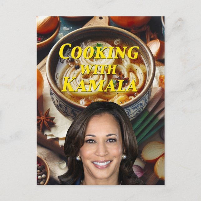Cooking With Kamala Postcard (Front)