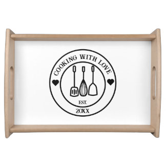 Cooking with love custom year awesome useful gifts serving tray