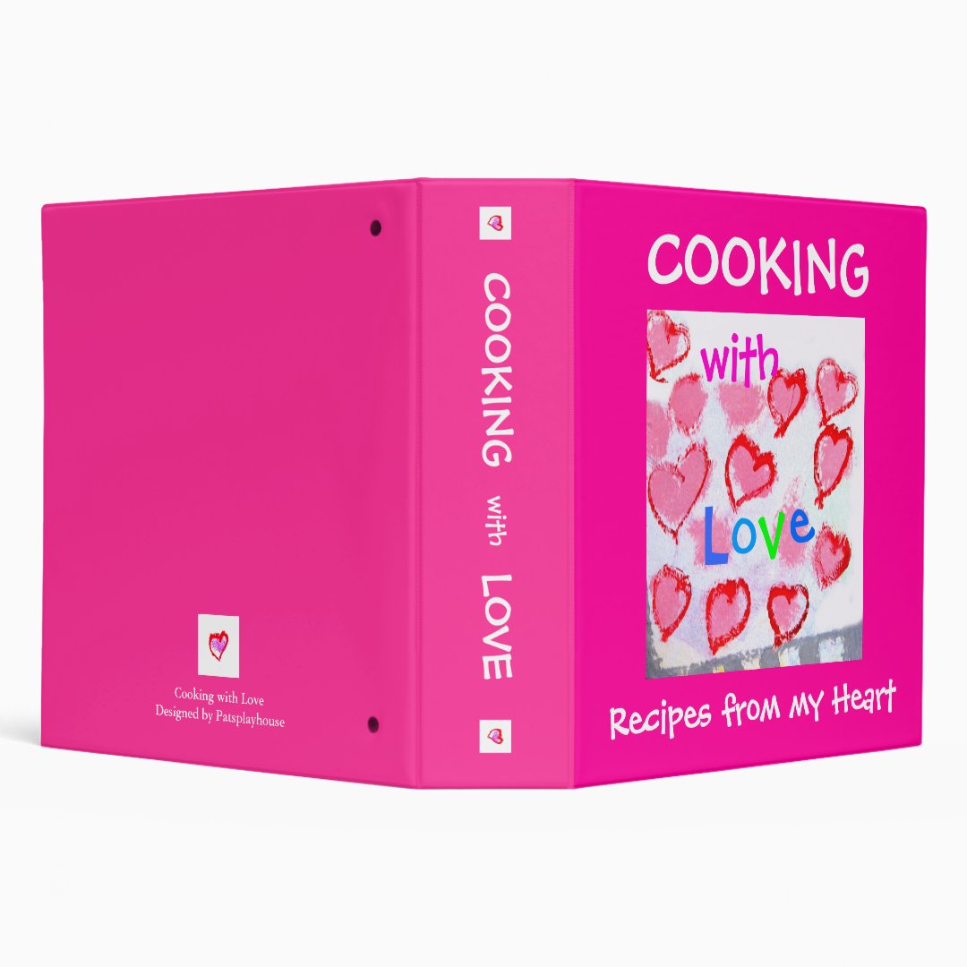 Cooking with Love Recipes from my Heart Binder Zazzle