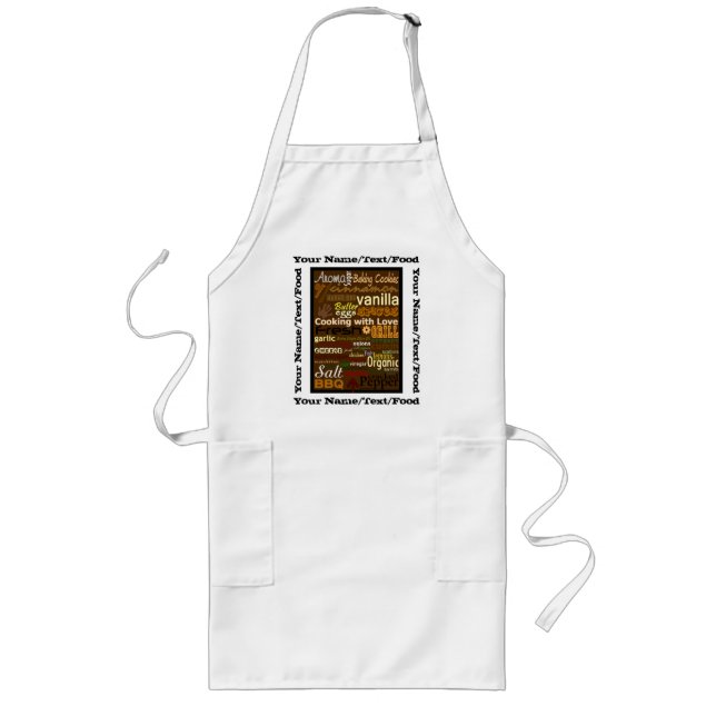 Cooking with Love Word-Art - Personalize Apron (Front)
