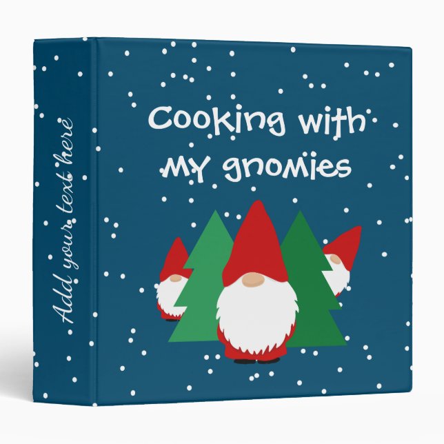 Cooking with my gnomies kitchen recipe binder book (Front/Spine)