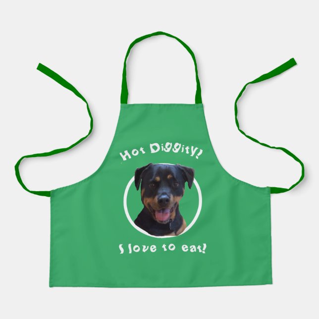 Cooking with our Rottweiler  Personalize Apron (Front)