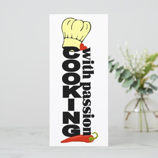 Cooking With Passion card (Standing Front)