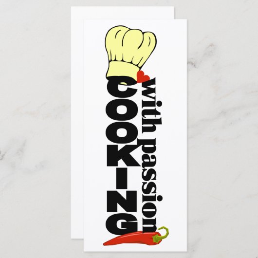 Cooking With Passion card (Front/Back)